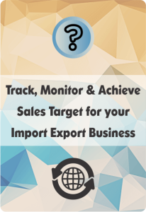 booklet on import export crm for sales target management