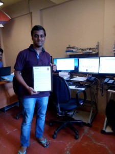 welcome to dquip neel with his certificate