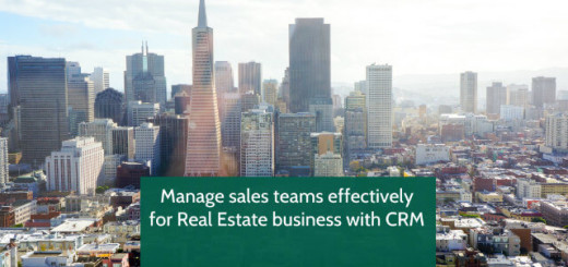 Manage Sales Teams Effectively For Real Estate Business With CRM