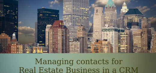 Managing contacts for Real Estate Business in CRM