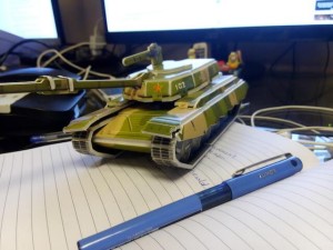 tanks on Shivali's table