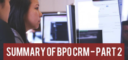 Summary of BPO CRM Part 2