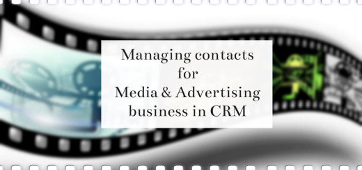 Managing contacts for Media & Advertising business in CRM